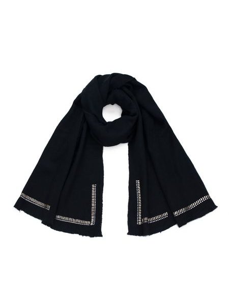 Lemovaná šála černá