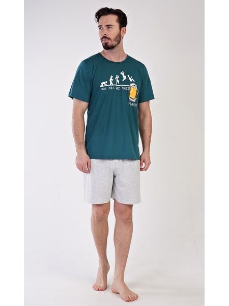 Pánské pyžamo šortky Filip - tmavě modrá