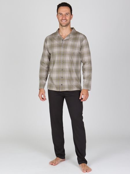 Pánské dlouhé propínací pyžamo RAFAN