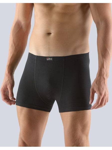Pánské boxerky s kratší nohavičkou, kratší nohavička, šité, jednobarevné 73068P - černá