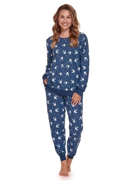 Dámský komplet Padme modrý s vlaštovkami