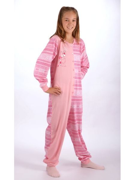 Dětský overal VIENETTA Méďa s čepicí - lososová