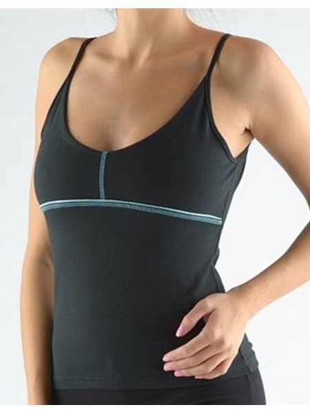 Dámská košilka, úzká ramínka, šité 98065P - černá