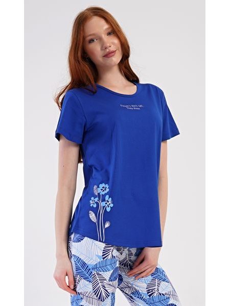 Dámské pyžamo kapri Julie - modrá