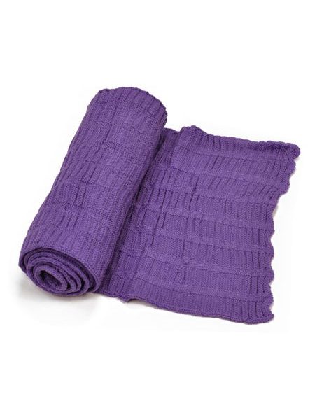 Dámský dlouhý teplý šál na zimu fialový