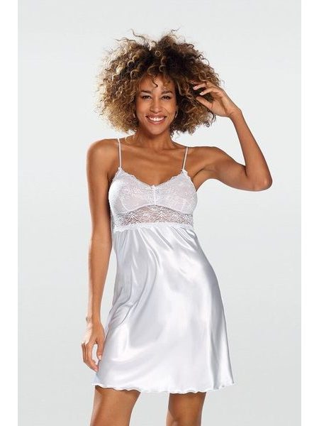 Saténová košilka Tora bílá