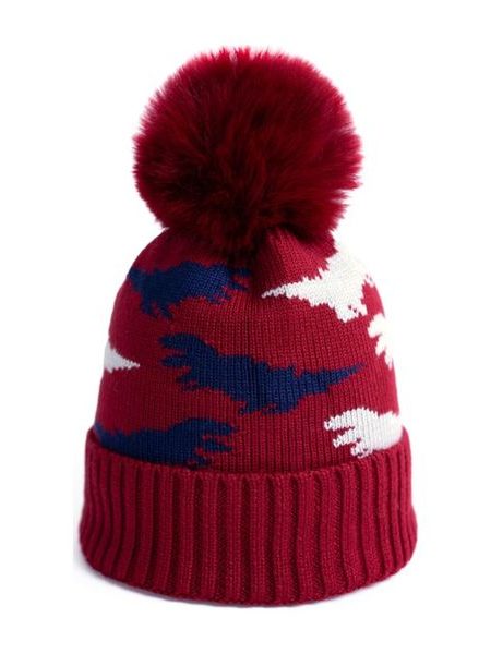 Dinousauří čepice - červená