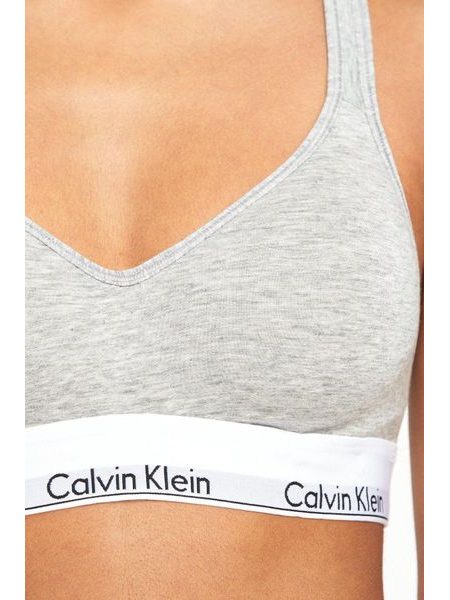 Dámská podprsenka bralette lift CALVIN KLEIN Modern Cotton QF1654E šedá