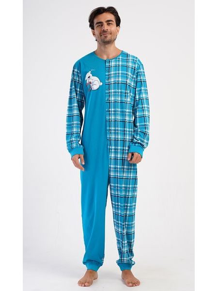 Pánský overal Méďa Ospalec - tmavě modrá