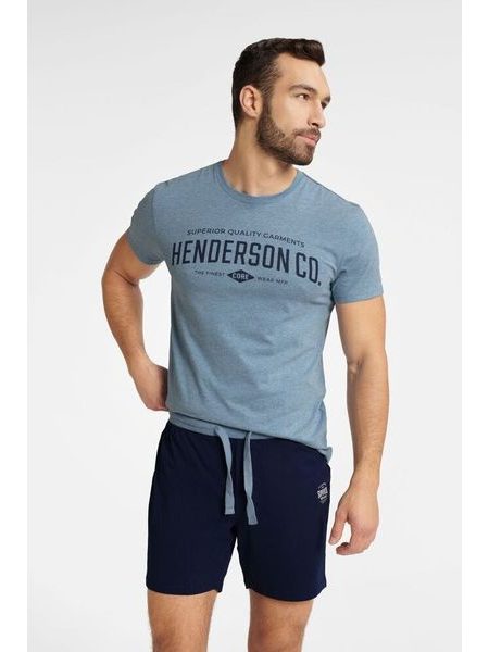 Pánské pyžamo Ferrous modré melange