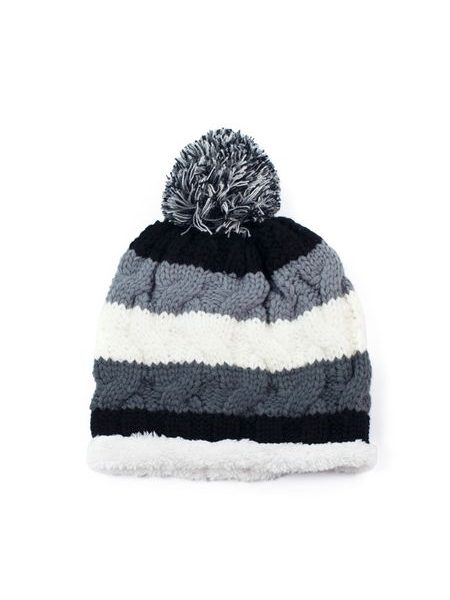 Čepice s kožešinovou podšívkou - černá