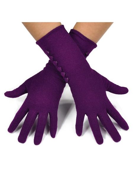Dlouhé elegantní rukavice fialové