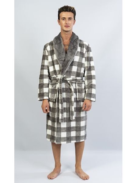 Pánský župan se šálovým límcem Patrik - šedá