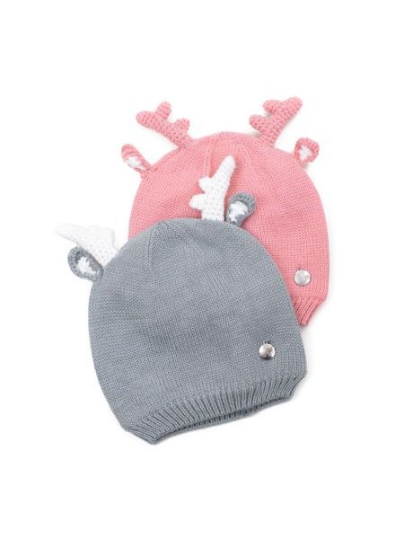 Sobí čepice s ušima šedá