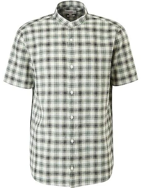 Pánská košile s krátkým rukávem s.Oliver zelená