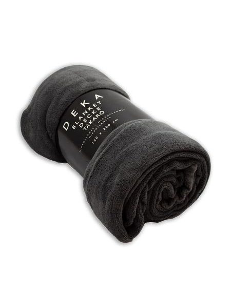 Deka 150x200 cm, mikroflanel, tmavě šedá
