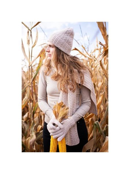 Čepice, šála a rukavice - rezavá