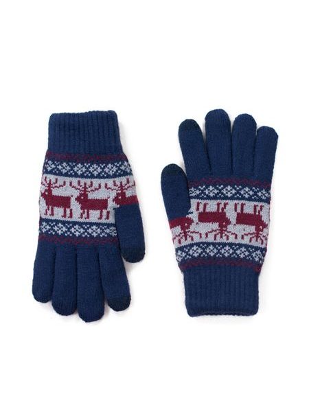 Šedé rukavice se soby