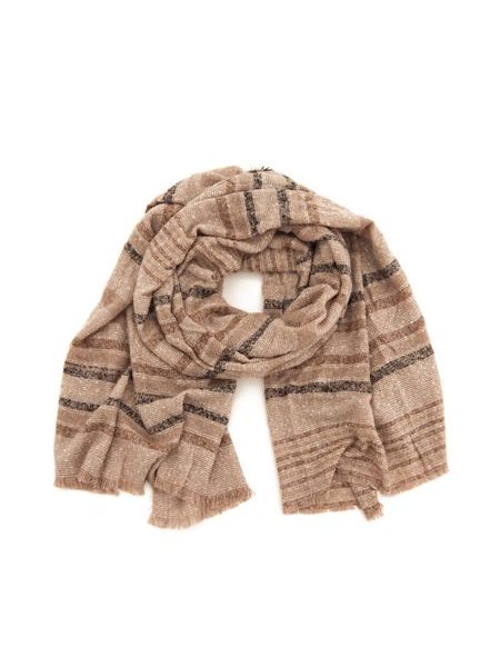 Vlněný šál v zemitých barvách