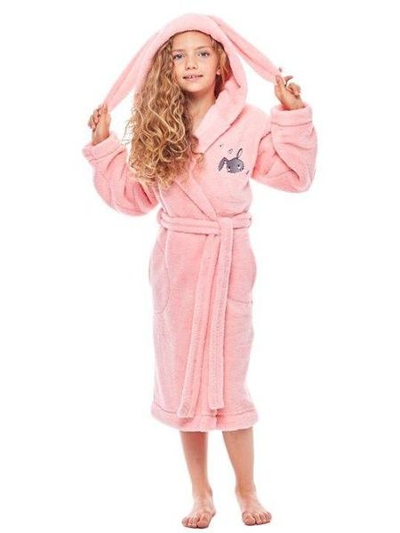 Dívčí župan s ušima Bunny růžový