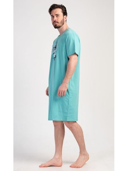 Pánská noční košile s krátkým rukávem Honolua bay - mátová