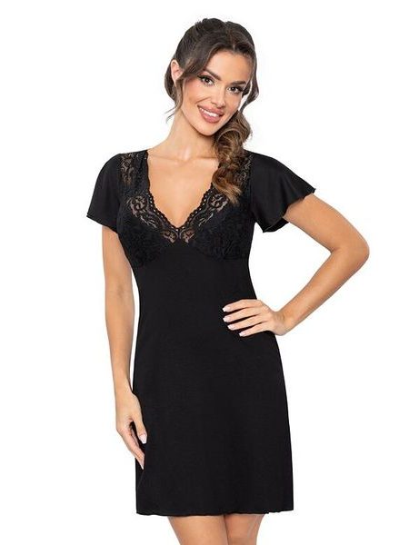 Elegantní košilka s rukávem Luiza černá