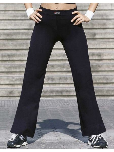 Dámské kalhoty dlouhé široké základní délka, šité, klasické, jednobarevné 96010P - černá