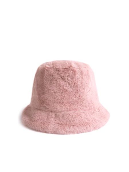 Plyšový klobouk - světlorůžový