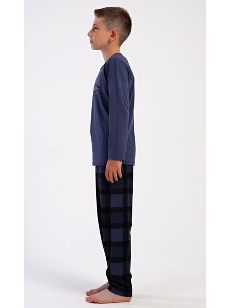 Dětské pyžamo dlouhé Speed - tmavě šedá