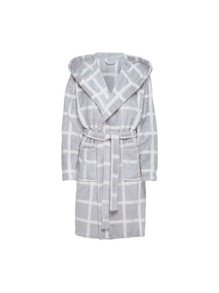 Dámský župan Magically šedý se vzorem kostky