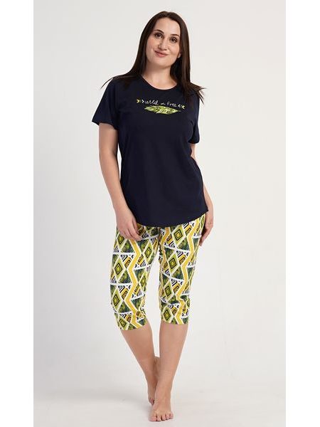 Dámské pyžamo kapri Zuzka - tmavě modrá