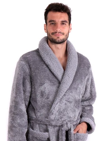 Unisex dlouhý hřejivý župan ALTA šedá