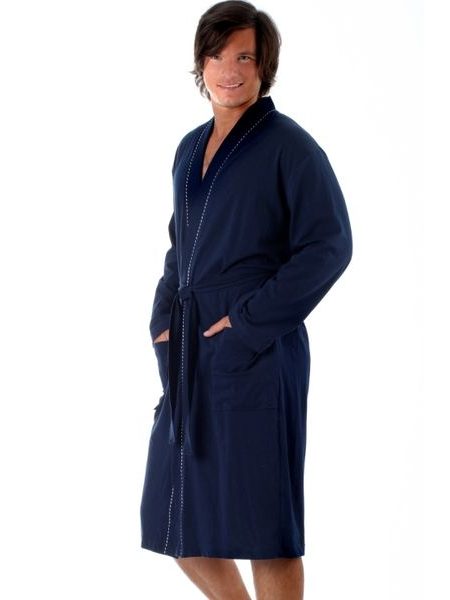 Pánský 3/4 kimono župan HENRI tmavě modrá