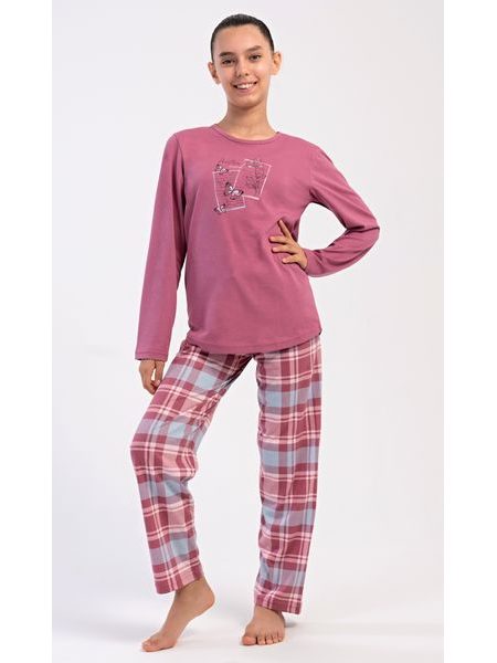 Dětské pyžamo dlouhé Charlotte - starorůžová