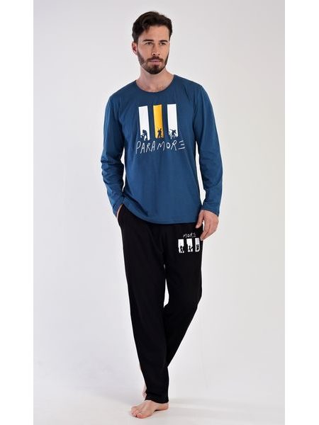 Pánské pyžamo dlouhé Oliver - petrolejová