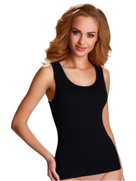 Černá spodní košilka Clarissa s širokými ramínky