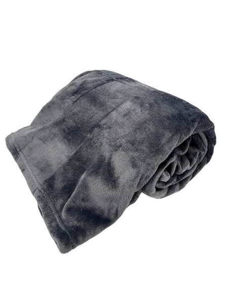 Mikroflanelová deka 150 x 200 cm, 220 GSM, Tmavě šedá