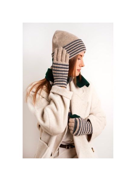 Čepice, úzká šála a rukavice - vícebarevná