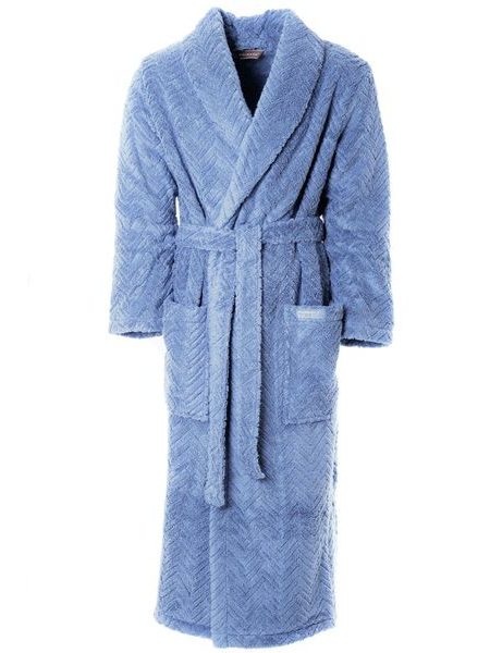 Dámský dlouhý župan se šálovým límcem ATHENA modrá