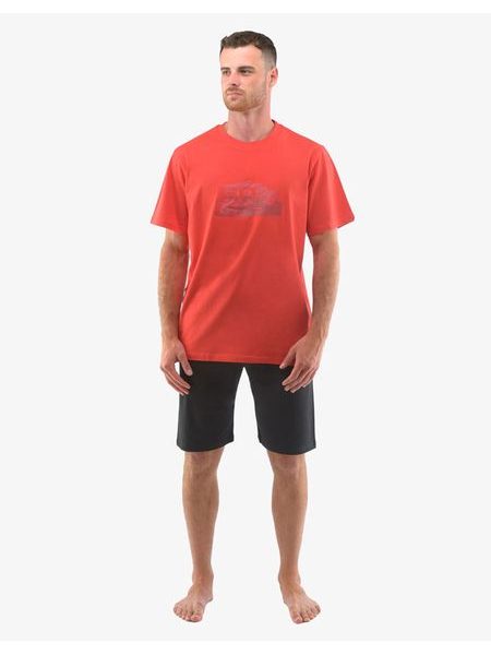 Pánské pyžamo krátké 79128P - červená černá