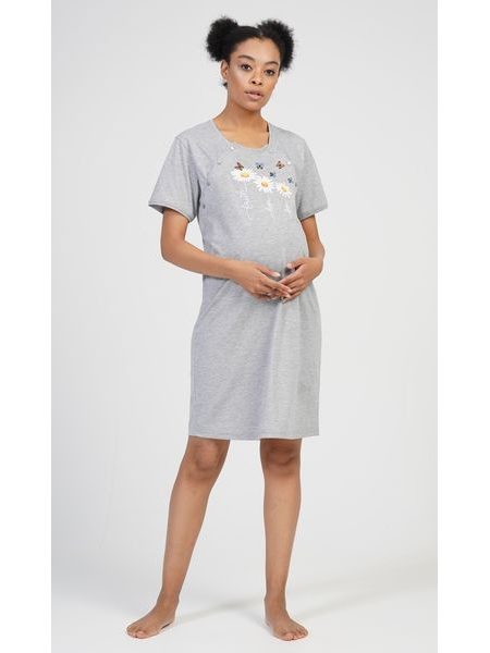 Dámská noční košile mateřská Kopretiny - korálová