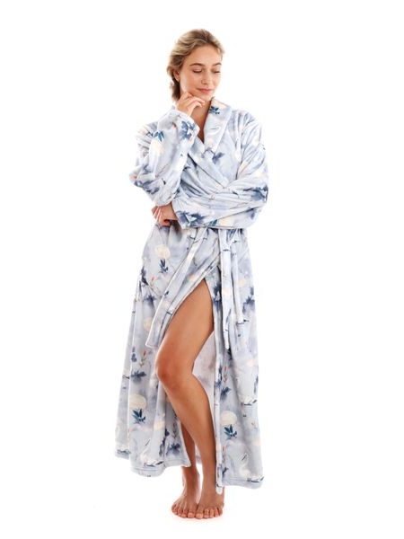 Dámský dlouhý župan s šálovým límcem Yuna Jeřábi