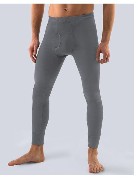 Pánské spodky (legíny), dlouhé, šité, klasické, jednobarevné 76001P - kouřová