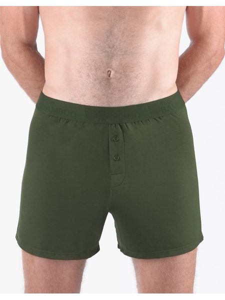 Pánské trenky volné, šité, jednobarevné Eco Bamboo 75195 - lahvová