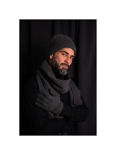 Čepice, šála a rukavice - tmavošedá