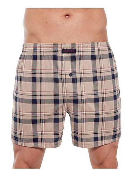 Pánské trenýrky Comfort 280 hnědé káro