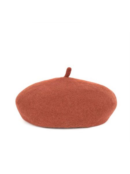 Klasický francouzský baret s anténkou, fialovo-růžový