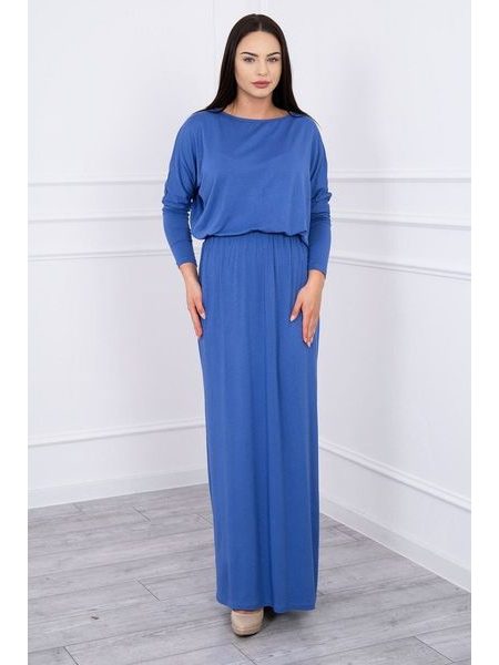 Dlouhé šaty, jeanově modrá