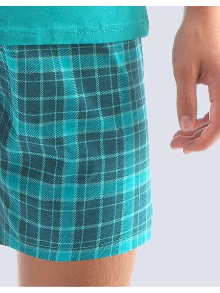 GINA dětské pyžamo krátké chlapecké, šité, s potiskem 69002P - šalvěj lahvová