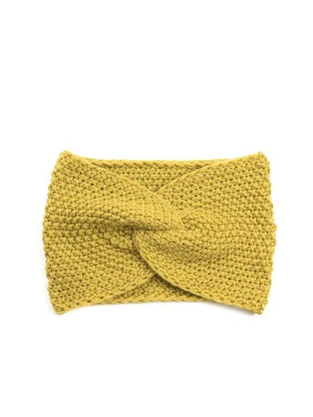 Podzimní pletená čelenka černá